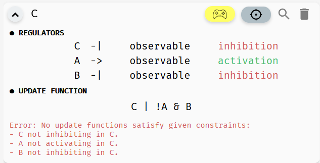 Invalid regulation properties