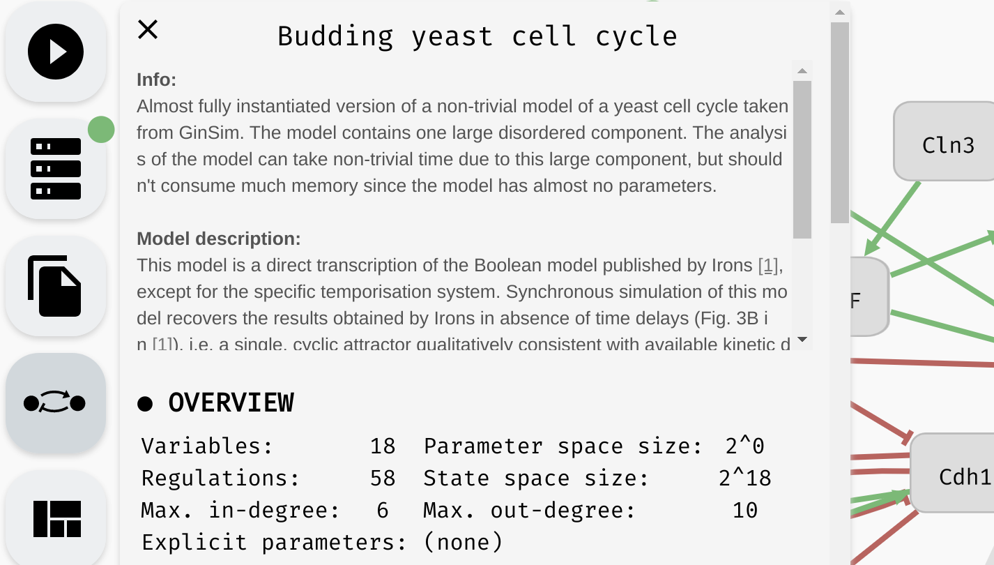 Model panel overview